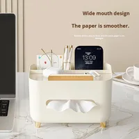 Boîte à mouchoirs et à serviettes en plastique PP haut de gamme, salon, table basse, télécommande, rangement de bureau, design luxueux