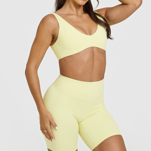 Soutien-gorge de sport à <span class=keywords><strong>dos</strong></span> ouvert pour la salle de sport, soutien-gorge de yoga rembourré, hauts de sport pour la salle de gym, soutien-gorge de sport <span class=keywords><strong>plongeant</strong></span> en V pour femmes - Product Image 6