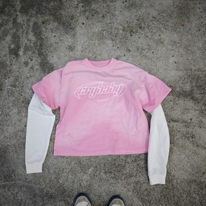 Camiseta <span class=keywords><strong>t</strong></span>érmica en blanco de manga larga de doble capa 2 en 1 de algodón pesado personalizada OEM serigrafí<span class=keywords><strong>a</strong></span> dobladillo crudo Camiseta de felpa francesa para <span class=keywords><strong>M</strong></span> - Product Image 3