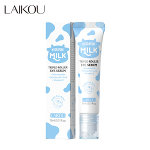 Sérum pour les yeux hydratant au lait LAIKOU avec triple applicateur à bille 15ml – Lisse les rides, atténue les cernes, crème anti-âge pour les yeux - Product Image 1