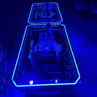 Table de bar en verre miroir infini 3D LED au design moderne personnalisé pour les espaces commerciaux (bars, clubs, KTV)