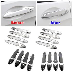 Kohle faser Auto Türgriff Schüssel Abdeckung Verkleidung schützen für Honda City Grace Ballade 2014 2015 2016 2017 2018 2019 Außen Styling - Product Image 5