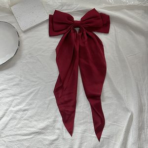 Elegant Solid Large Bow Ribbon Hair <b>Clip</b> For Women Girl Sweet Headbands Soft Satin Hairpin Hairgrip Fashion Hair Accessories - Product Image 4