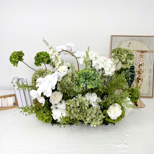 Toptan Düğün Yolu Çiçek Yolu Süsü İpek Yapay Çiçek Yolu Süsü Düğün Yolu Süslemeleri Yeşil Çiçekler Düğün - Product Image 1