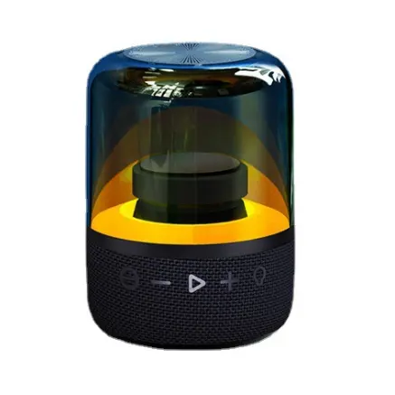 AOOLIF whosale price high quality colorful glass lighting subwoofer speaker bluetooth with JBL speaker