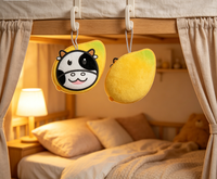 Porte-clés en peluche vache mignonne personnalisable OEM ODM, rembourré en coton PP, unisexe pour enfants, cadeaux promotionnels