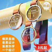 Medalla de Cristal Ecológica Pulida para Maratón, Premio Deportivo, Competición, Honorífica, Impresa a Color, Bañada en Oro, Personalizable