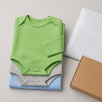 Baju Bayi Lengan Panjang Polos Siap Kirim Drop Shipping Unisex Grosir