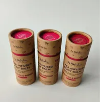 Boîtes rondes biodégradables, emballages de déodorant en carton recyclé avec impression personnalisée, tube en papier cartonné