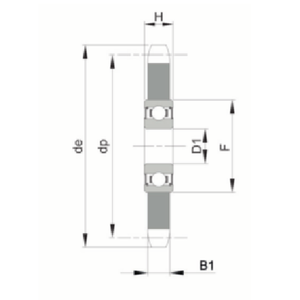 Ruote di tensionamento della catena con cuscinetti in acciaio inossidabile - Product Image 1