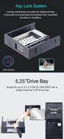 Cadre de baie interne pour disque dur SATA III double 2,5 pouces pour 2 baies de disques durs ou SSD de 2,5 pouces
