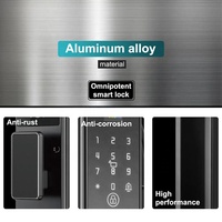 Serrure de porte intelligente entièrement automatique Wi-Fi à reconnaissance de veine palmaire, interphone vidéo, reconnaissance faciale, empreinte digitale, mot de passe, carte-clé, application Tuya, étanche