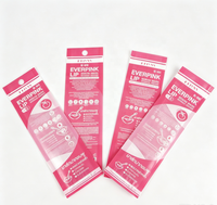 Sachet d'emballage personnalisé pour masque cosmétique, sachet en plastique avec trou de suspension et fenêtre transparente pour échantillon de soin de la peau