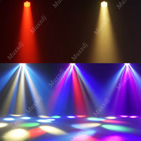 Lot de 2 projecteurs LED Bee Eye 7x40W RGBW 4-en-1 avec zoom DMX sans fil intégré, pour effets de scène DJ