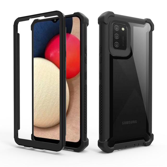 Heavy Duty Production TPU+PC Transparent Space Phone Shell For Samsung A03S