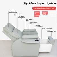 Fauteuil de soin des pieds multifonctionnel électrique moderne Horishi, une place, en cuir synthétique, pour le nail art, la beauté et la thérapie, avec fonction de relaxation