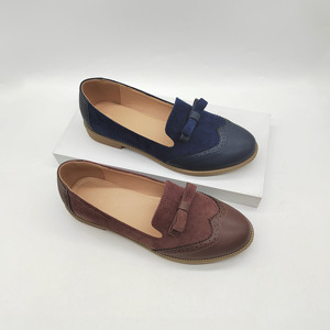 Commercio all'ingrosso femminile in pelle scamosciata superiore da donna stile casual scarpe brogue oxford mocassino boyfriend per le signore - Product Image 4