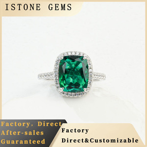 S925 Sterling <b>Silver</b> Exquisite <b>Emerald</b> <b>Ring</b> - Product Image 5