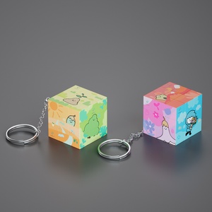 Tùy chỉnh 3x3 đầy màu sắc giáo dục ma thuật Keychain giác ngộ món quà đồ chơi hình ảnh UV in ấn trang trí phụ kiện độc đáo - Product Image 3