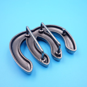 Hebilla de cinturón de herradura de plata antigua estilo europeo-americano, hebilla de placa de aleación de zinc, accesorio de cintura para hombre - Product Image 3