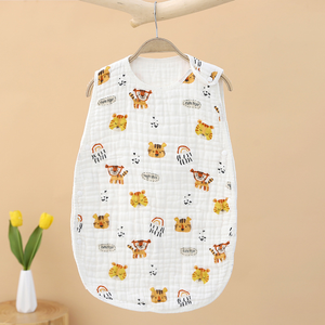 Four-Layer Cotton Gauze Baby Sleeping Bag Wearable Kids <strong>Vest</strong> <strong>for</strong> <strong>Newborn</strong> &amp; Toddlers Anti-Kick Feature <strong>for</strong> Summer - Product Image 5