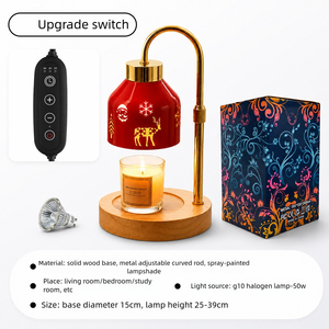 Nouvelle Lampe <span class=keywords><strong>Chauffe</strong></span>-Cire <span class=keywords><strong>de</strong></span> Noël, Lampe d'Aromathérapie, Motifs Élan, Flocon <span class=keywords><strong>de</strong></span> Neige, Père Noël, <span class=keywords><strong>Chauffe</strong></span>-Cire Fondue, Minuteur et Variateur <span class=keywords><strong>de</strong></span> Lumière <span class=keywords><strong>de</strong></span> Noël - Product Image 5