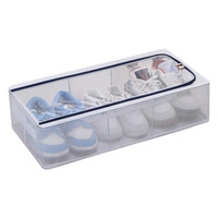 Boîte de rangement transparente épaisse anti-poussière à installation gratuite pour chaussures et vêtements, organisateurs de systèmes de placards personnalisés pour sous le lit