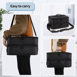 Sac de voyage professionnel pour maquilleur BSCI, double couche XL, organiseur de maquillage pour artiste avec 2 compartiments détachables - Product Image 4