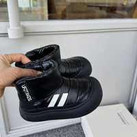 Nouvelles bottes d'hiver 2025 pour enfants, en tissu imperméable, basses, pour garçons et filles, chaudes, anti-chocs, semelle en caoutchouc, pour la neige quotidienne