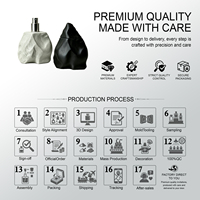 Flacon de parfum créatif en forme de montagne rocheuse 50 ml, flacon pulvérisateur vide en céramique, logo personnalisé