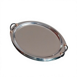 Bandeja de Servicio Moderna Grande de Acero Inoxidable para Restaurantes Profesionales, Hoteles, Catering, Bodas y Eventos - Product Image 1