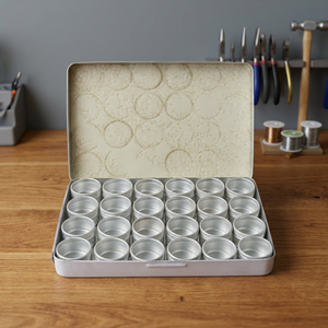 Cajas de almacenamiento rectangulares de aluminio con tapa transparente, organizador de varios tamaños para joyería, abalorios, manualidades, piezas pequeñas | GS1948 - Product Image 2