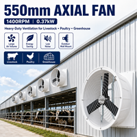 Ventilateur d'extraction Windrise 550 mm 1400 tr/min 8100 m³/h – Circulation d'air écoénergétique pour usine, entrepôt, grange