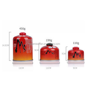 Vente en gros OEM – Bouteille de gaz butane vide 230g/450ml en fer blanc avec pulvérisateur et impression sérigraphiée pour usage chimique - Product Image 2