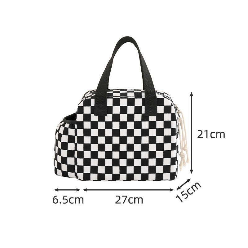 semi-circular black and white checkered pattern