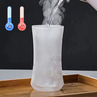 Taza de Vidrio de Borosilicato de Doble Pared de 300 ml, Diseño Moderno, con Decoraciones de Flores Secas, para Café y Leche