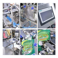 Machine de conditionnement rotative pour sachets préformés à bec verseur pour sauces, jus, liquides visqueux et pâtes