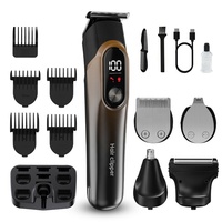 Kit de toilettage pour homme 5 en 1, rasoir électrique rechargeable par USB, tondeuse pour le nez/le corps, tondeuse à cheveux pour usage domestique
