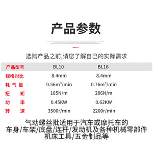 Pneumatic Screwdriver BL10 BL16 Pistol Grip Adjustable 0-2000rpm M4-M6 Metal Heavy-Duty Pneumatic Tool - Product Image 5
