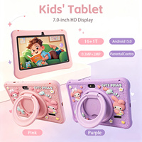 Tablet Edukasi Anak 7 Inci Android 15 1920x1280 Octa Core 16GB dengan Pegangan dan Stand USB Type C Wi-Fi