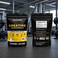 Sachets Doypack personnalisés imprimés avec fermeture éclair refermable pour protéines de lactosérum, créatine et nutrition sportive