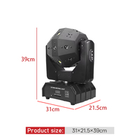 Luz Estroboscópica Láser de Haz Móvil de 120W y 16 Ojos, Luz Láser RG LED RGBW 3 en 1 Controlada por DMX para KTV, Discoteca, Espectáculos en Vivo