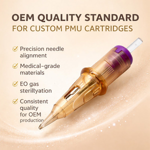 Agujas de Cartucho PMU Personalizadas OEM/ODM, Etiqueta Privada, Cartucho de Maquillaje Permanente Personalizado, Aguja de Cartucho PMU de Marca Privada - Product Image 2