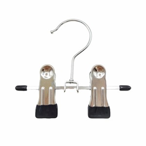 Mini Pants <b>Clip</b> Stainless Steel Non Slip Adjustable For Clothes Hangers Trousers 12cm - Product Image 5