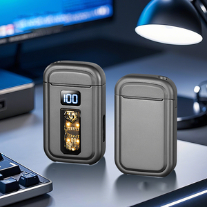 Encendedor de arco eléctrico USB recargable de alta calidad Pantalla LCD sin llama de estilo de diseño clásico para iluminación de cigarrillos para acampar - Product Image 6