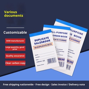 Carta di fattura sanliana senza carbone all'estero portafoglio ordini universale per contabilità commercio estero carta UV con copertina morbida - Product Image 3