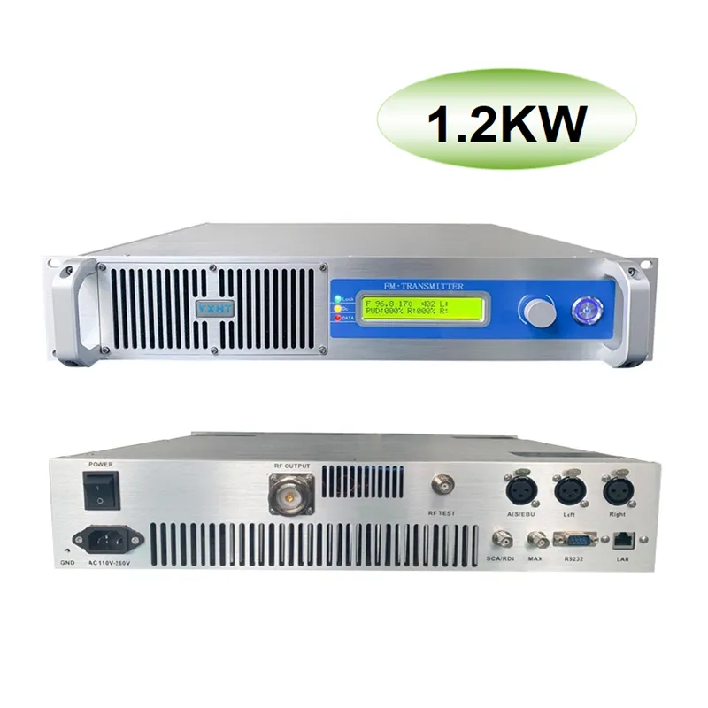 [Hot Sale] 1.2kw Fm Transmitter Warranty 6 years- YXHT 1200 watt Broadcast Pll 1200w Stereo Equipment For Radio Station