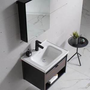 Juego de Muebles de Baño Color Chocolate de Alto Brillo, Espejo Inteligente Montado en la Pared, Unidad de Almacenamiento - Product Image 5