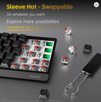 Clavier mécanique AJAZZ NK68 V2 à échange à chaud, clavier filaire RGB 65 %, clavier mécanique compact pour le bureau, la maison et les jeux
