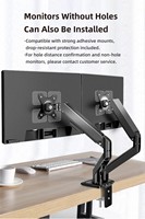 Réglable M22B pivotant Rotation ressort à gaz pression d'air 17-30 pouces double écran RGB moniteur support bras pour multi-scène visualisation